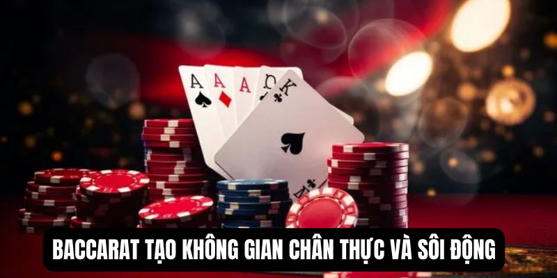 Baccarat tạo không gian chân thực và sôi động